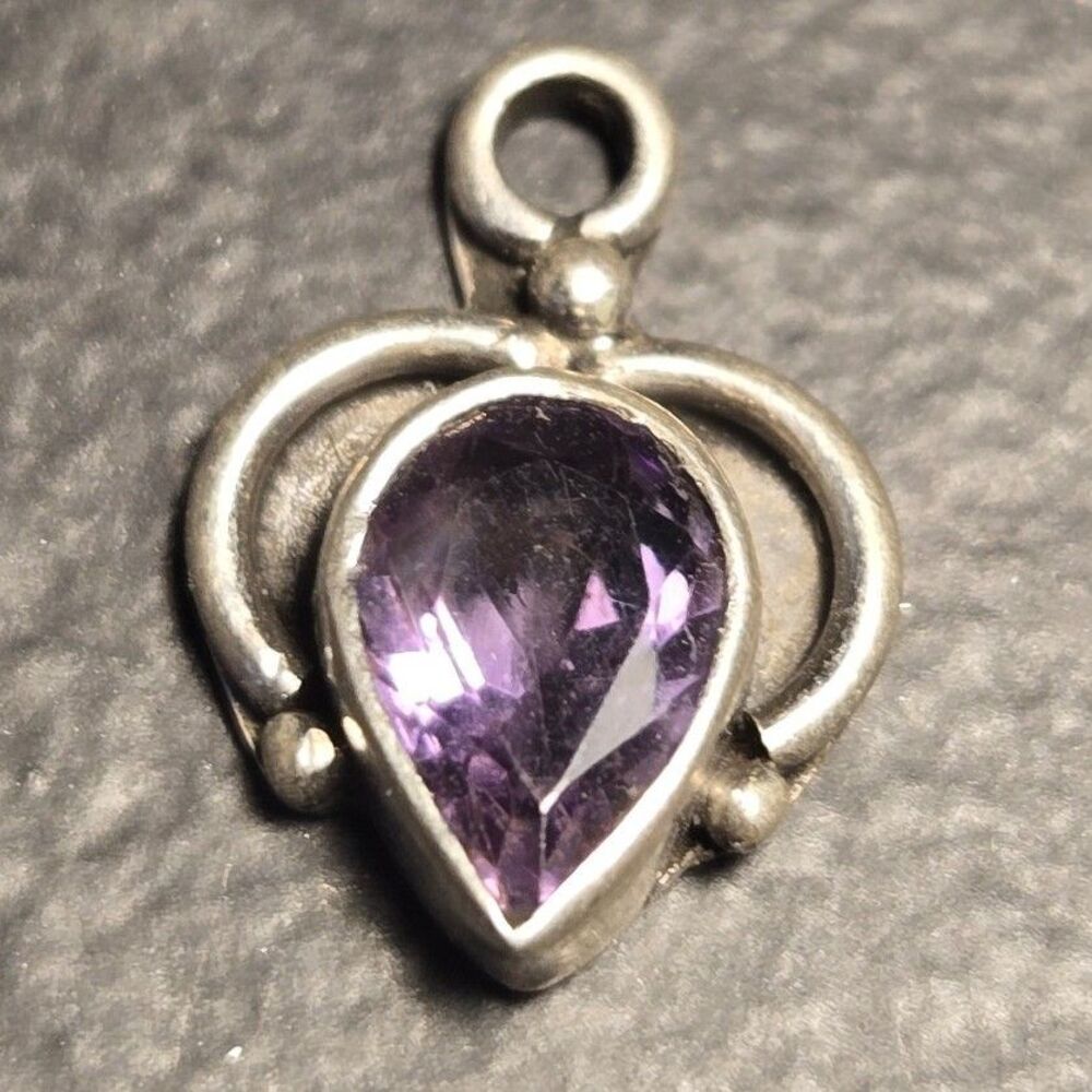 Boho Purple Sterling Silver 925 Pendant